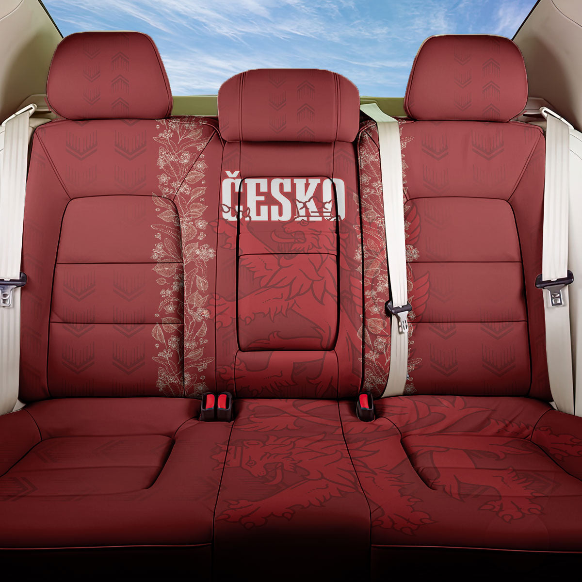 Czechia WC2026 Football Back Car Seat Cover Cesko Lions