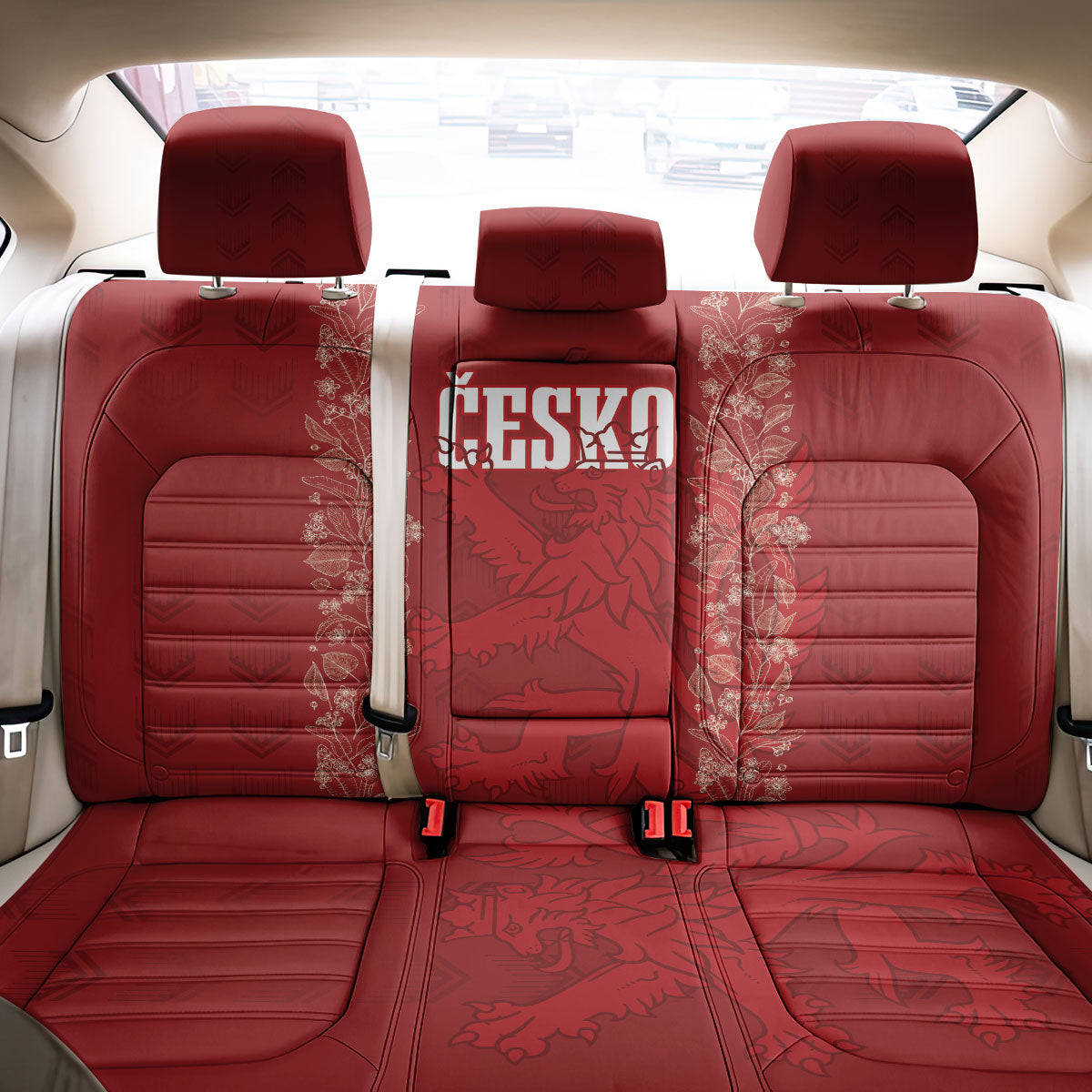 Czechia WC2026 Football Back Car Seat Cover Cesko Lions