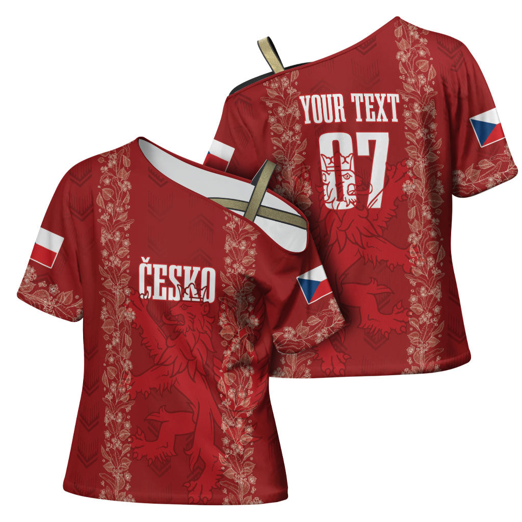 Czechia WC2026 Football Custom Cross Shoulder Shirt Cesko Lions