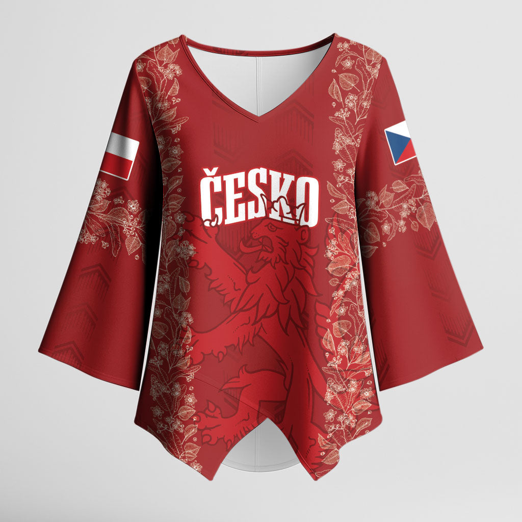 Czechia WC2026 Football Custom Kimono Sleeve Blouse Cesko Lions