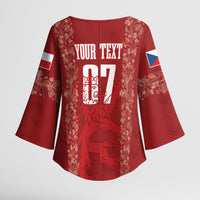 Czechia WC2026 Football Custom Kimono Sleeve Blouse Cesko Lions