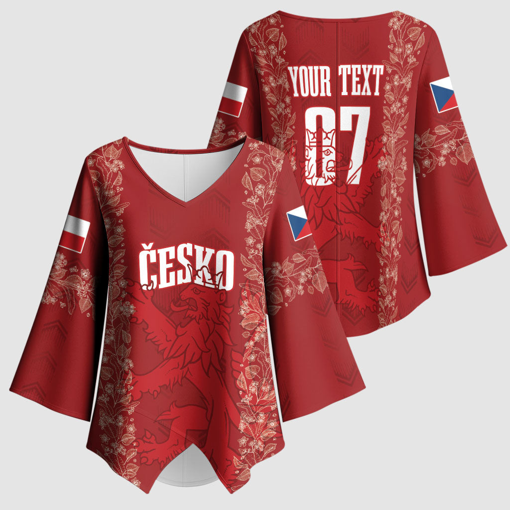 Czechia WC2026 Football Custom Kimono Sleeve Blouse Cesko Lions