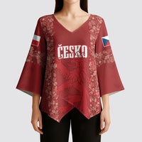 Czechia WC2026 Football Custom Kimono Sleeve Blouse Cesko Lions