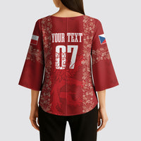 Czechia WC2026 Football Custom Kimono Sleeve Blouse Cesko Lions