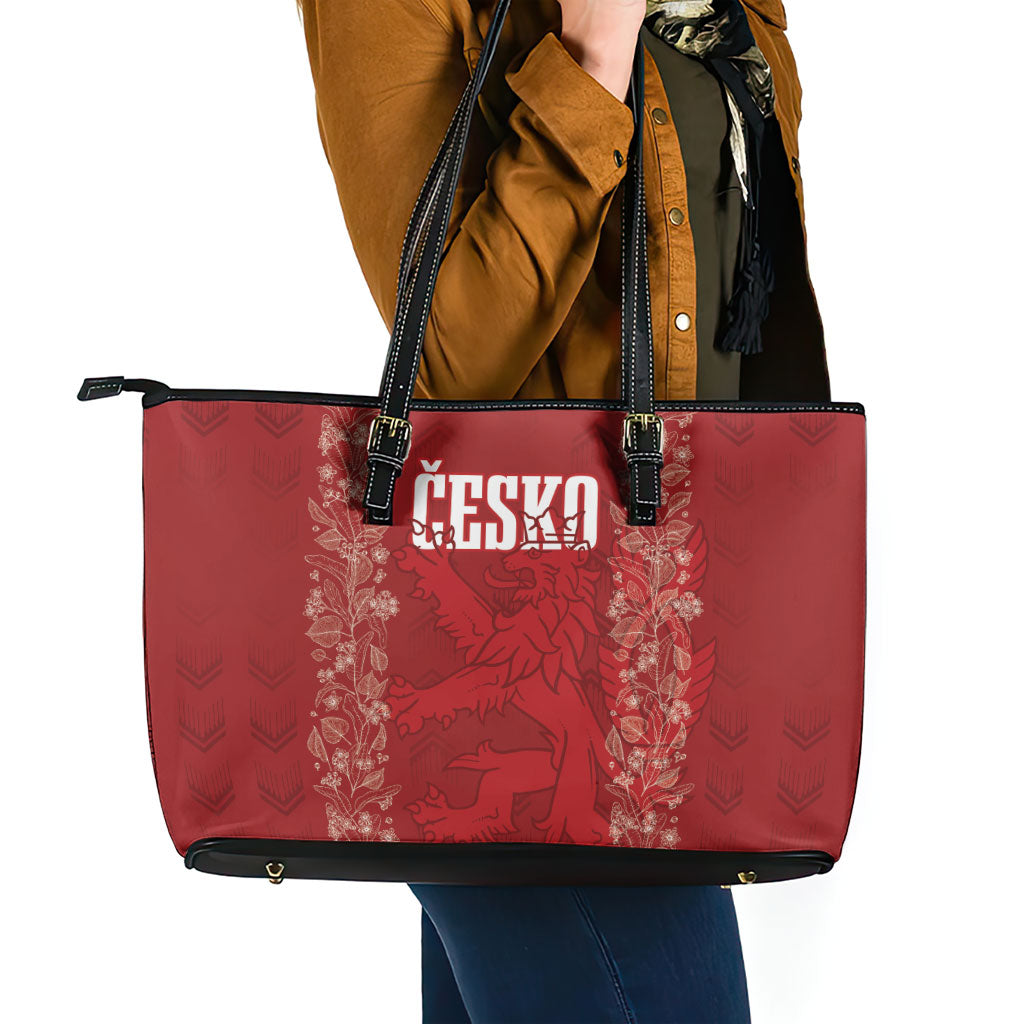 Czechia WC2026 Football Leather Tote Bag Cesko Lions