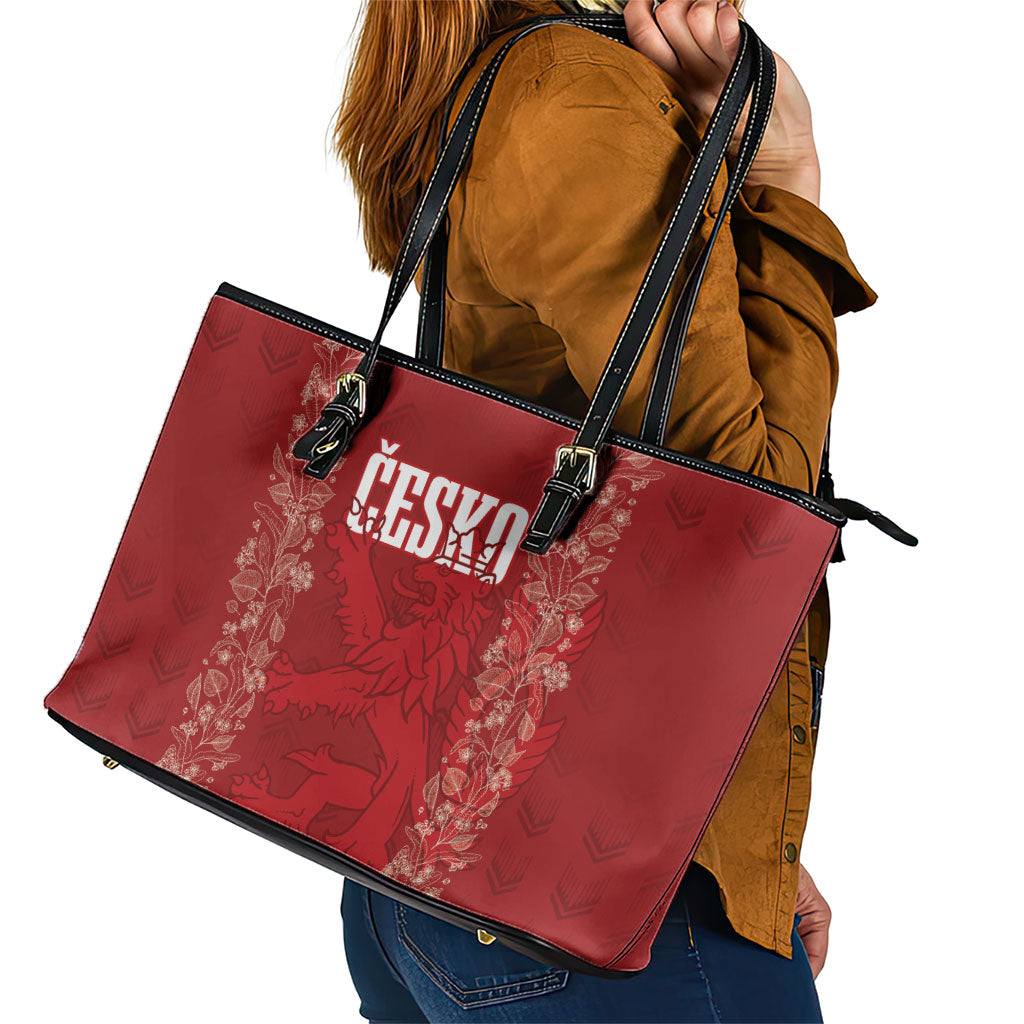 Czechia WC2026 Football Leather Tote Bag Cesko Lions