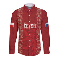 Czechia WC2026 Football Custom Long Sleeve Button Shirt Cesko Lions
