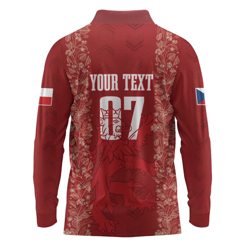 Czechia WC2026 Football Custom Long Sleeve Polo Shirt Cesko Lions