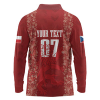 Czechia WC2026 Football Custom Long Sleeve Polo Shirt Cesko Lions