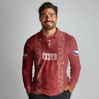 Czechia WC2026 Football Custom Long Sleeve Polo Shirt Cesko Lions