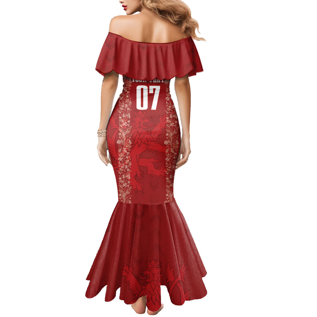 Czechia WC2026 Football Custom Mermaid Dress Cesko Lions