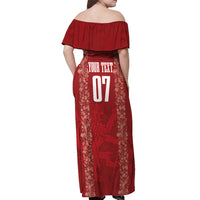 Czechia WC2026 Football Custom Off Shoulder Maxi Dress Cesko Lions