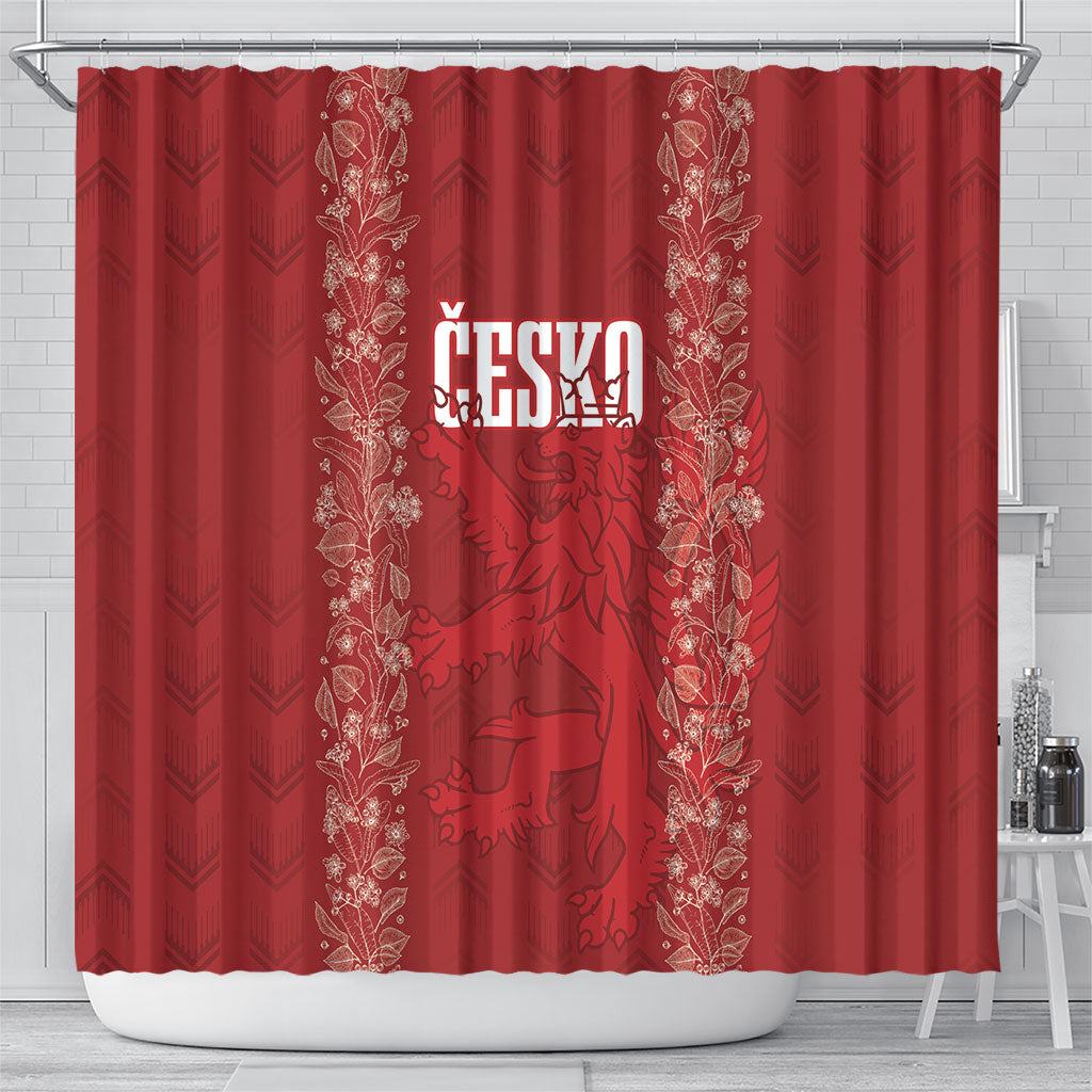 Czechia WC2026 Football Shower Curtain Cesko Lions