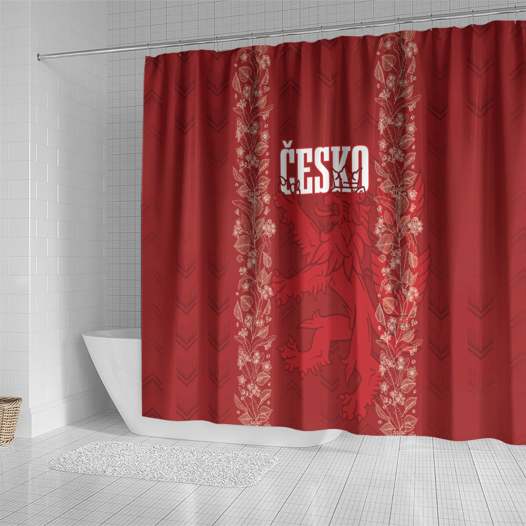 Czechia WC2026 Football Shower Curtain Cesko Lions