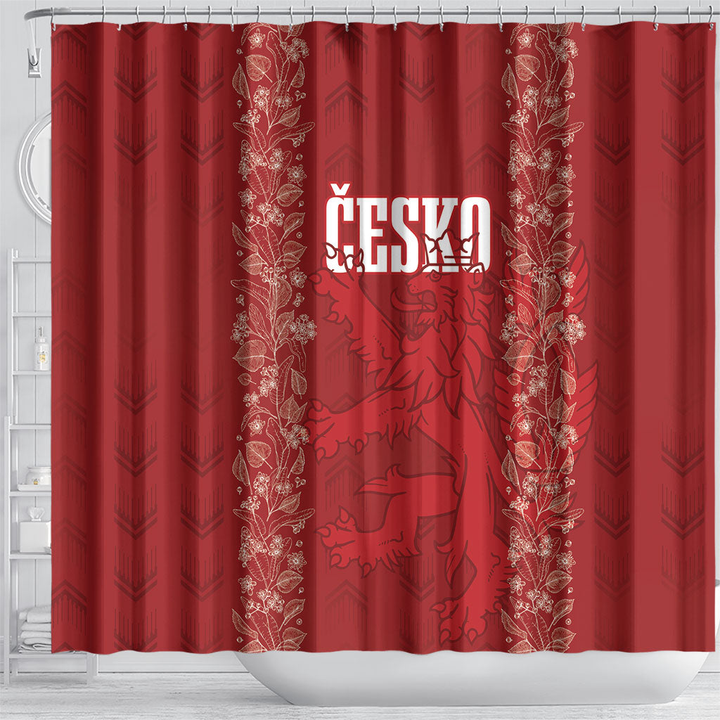 Czechia WC2026 Football Shower Curtain Cesko Lions
