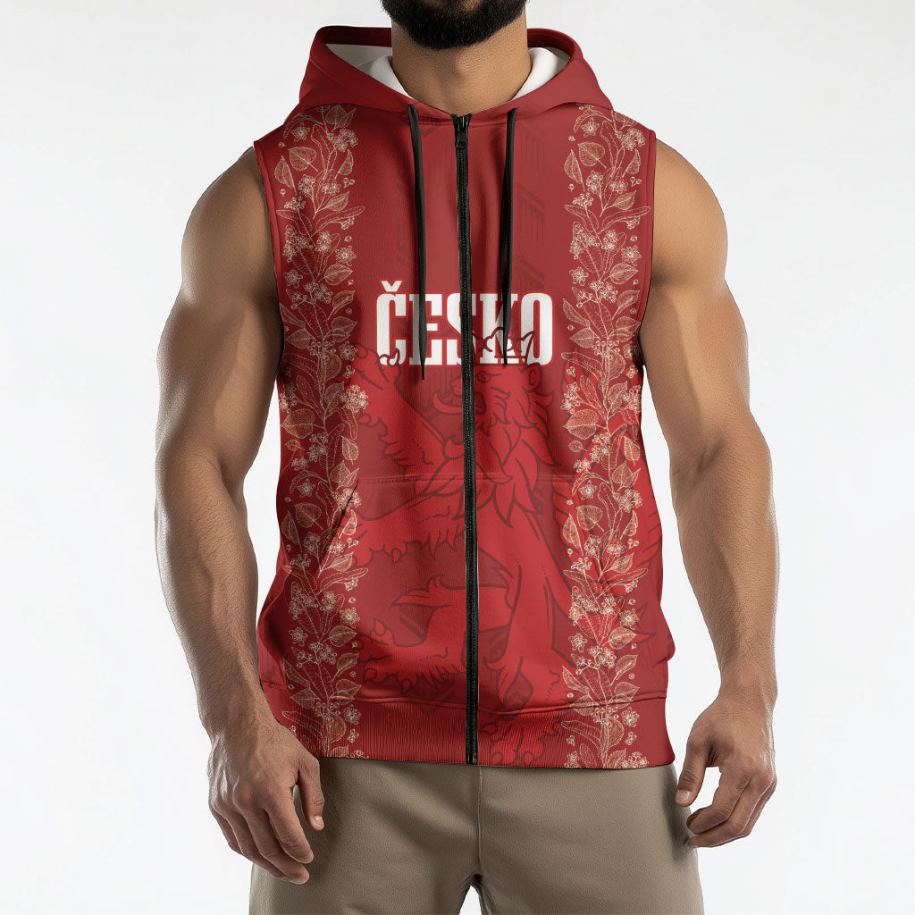 Czechia WC2026 Football Custom Sleeveless Zip Hoodie Cesko Lions