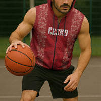 Czechia WC2026 Football Custom Sleeveless Zip Hoodie Cesko Lions