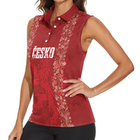 Czechia WC2026 Football Custom Women Sleeveless Polo Shirt Cesko Lions