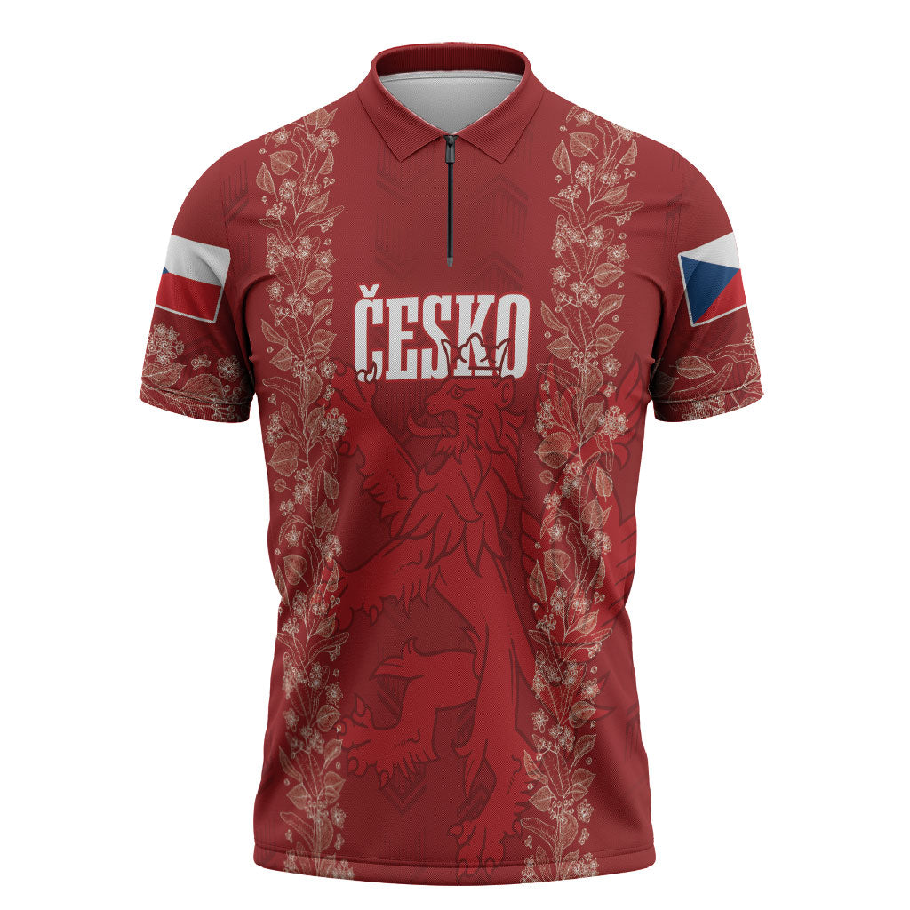 Czechia WC2026 Football Custom Zipper Polo Shirt Cesko Lions