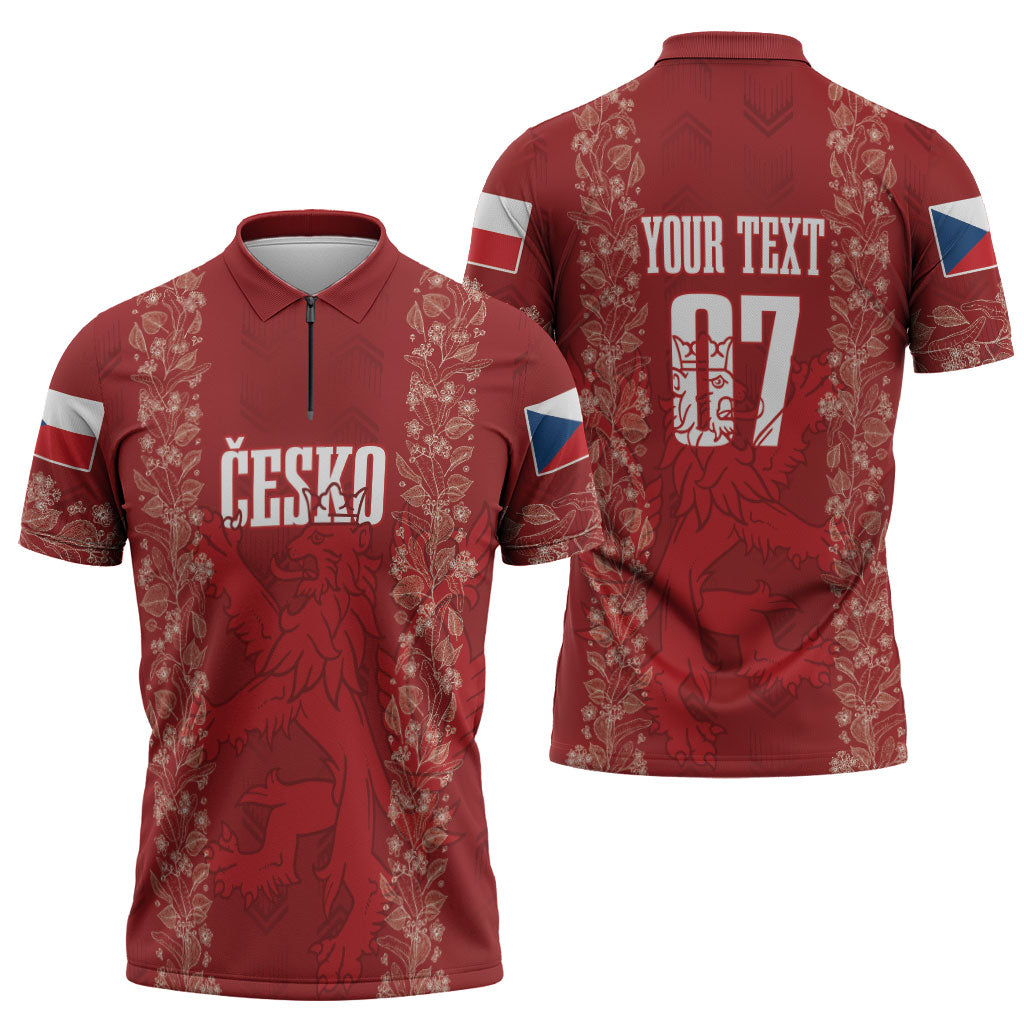 Czechia WC2026 Football Custom Zipper Polo Shirt Cesko Lions