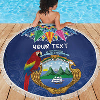 Pura Vida Costa Rica Personalized Beach Blanket Oxcart Ornate Inspired - Wonder Print Shop