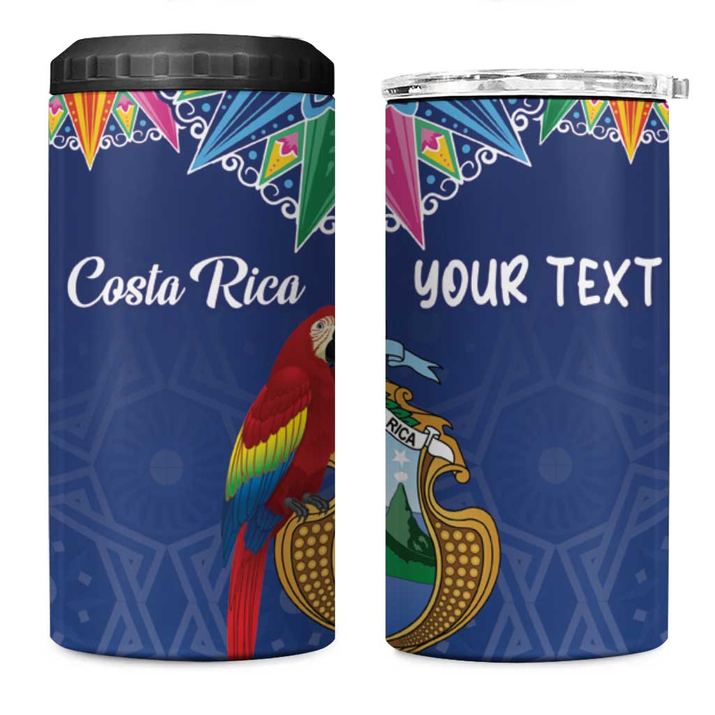 Pura Vida Costa Rica Personalized 4 in 1 Can Cooler Tumbler Oxcart Ornate Inspired - Wonder Print Shop