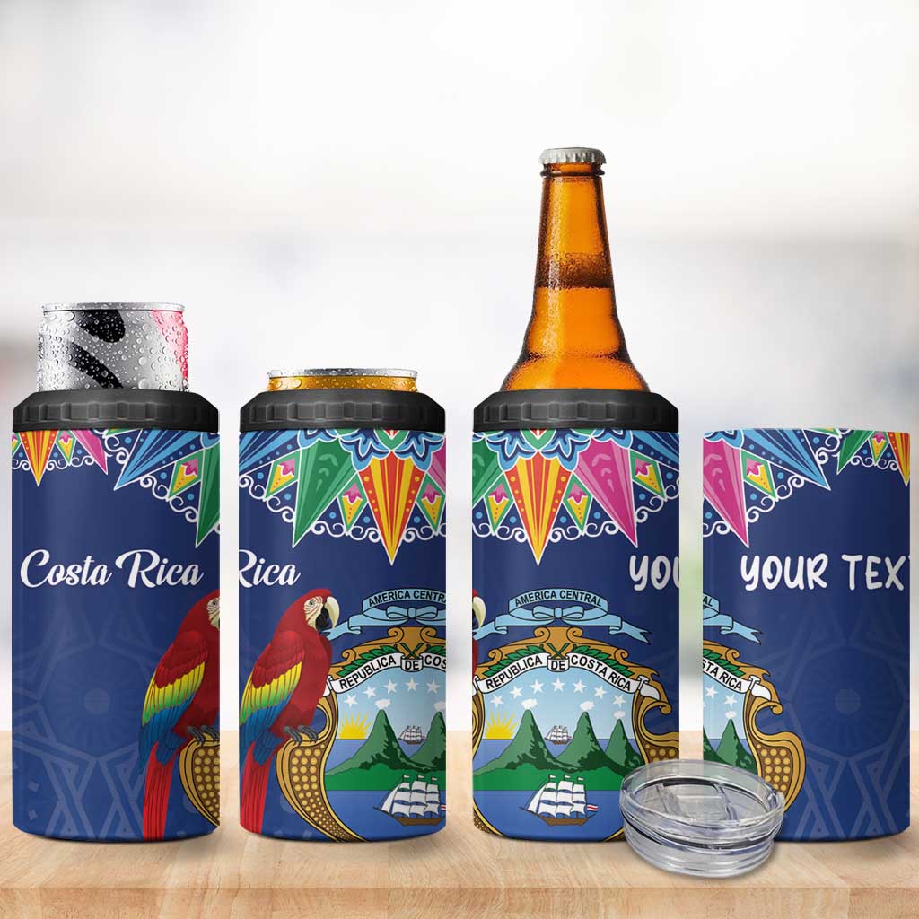 Pura Vida Costa Rica Personalized 4 in 1 Can Cooler Tumbler Oxcart Ornate Inspired - Wonder Print Shop