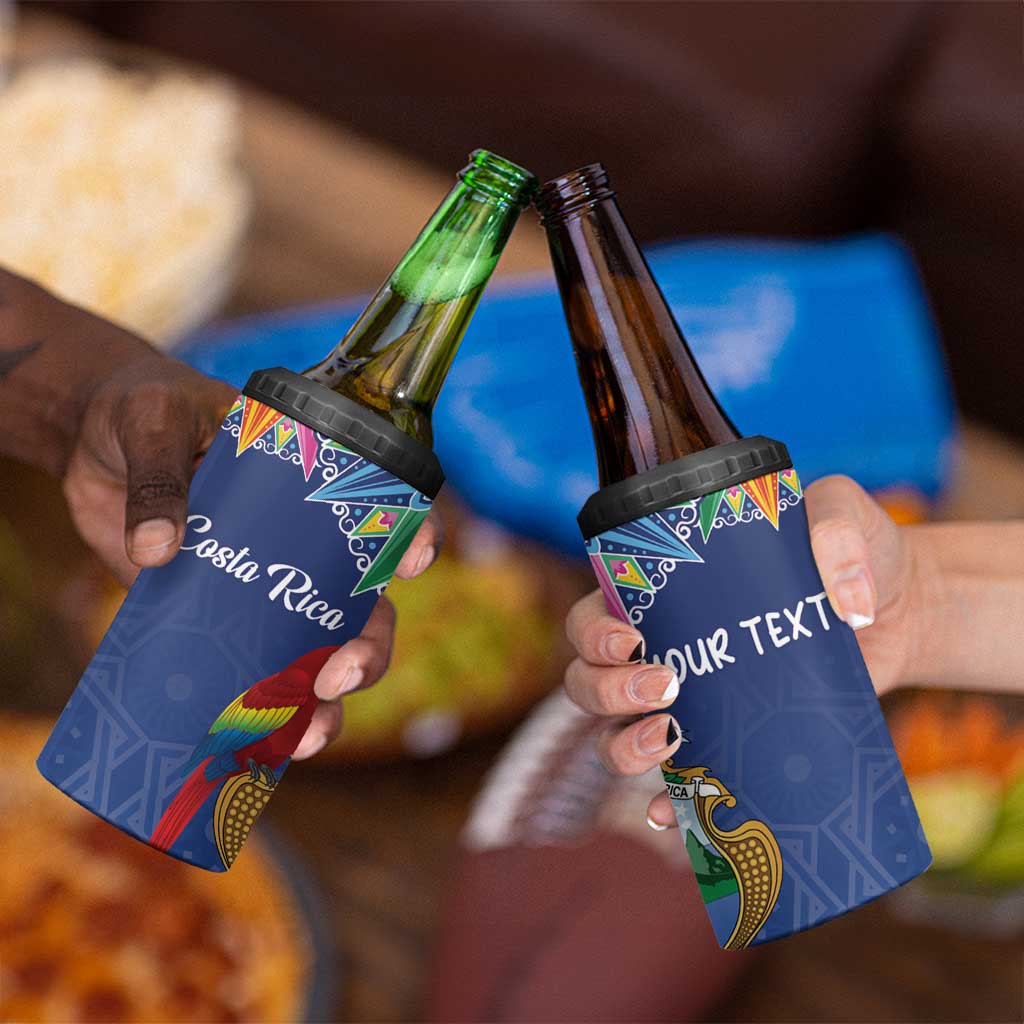 Pura Vida Costa Rica Personalized 4 in 1 Can Cooler Tumbler Oxcart Ornate Inspired - Wonder Print Shop