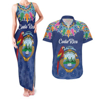 Pura Vida Costa Rica Personalized Couples Matching Tank Maxi Dress and Hawaiian Shirt Oxcart Ornate Inspired - Wonder Print Shop