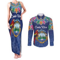 Pura Vida Costa Rica Personalized Couples Matching Tank Maxi Dress and Long Sleeve Button Shirt Oxcart Ornate Inspired - Wonder Print Shop