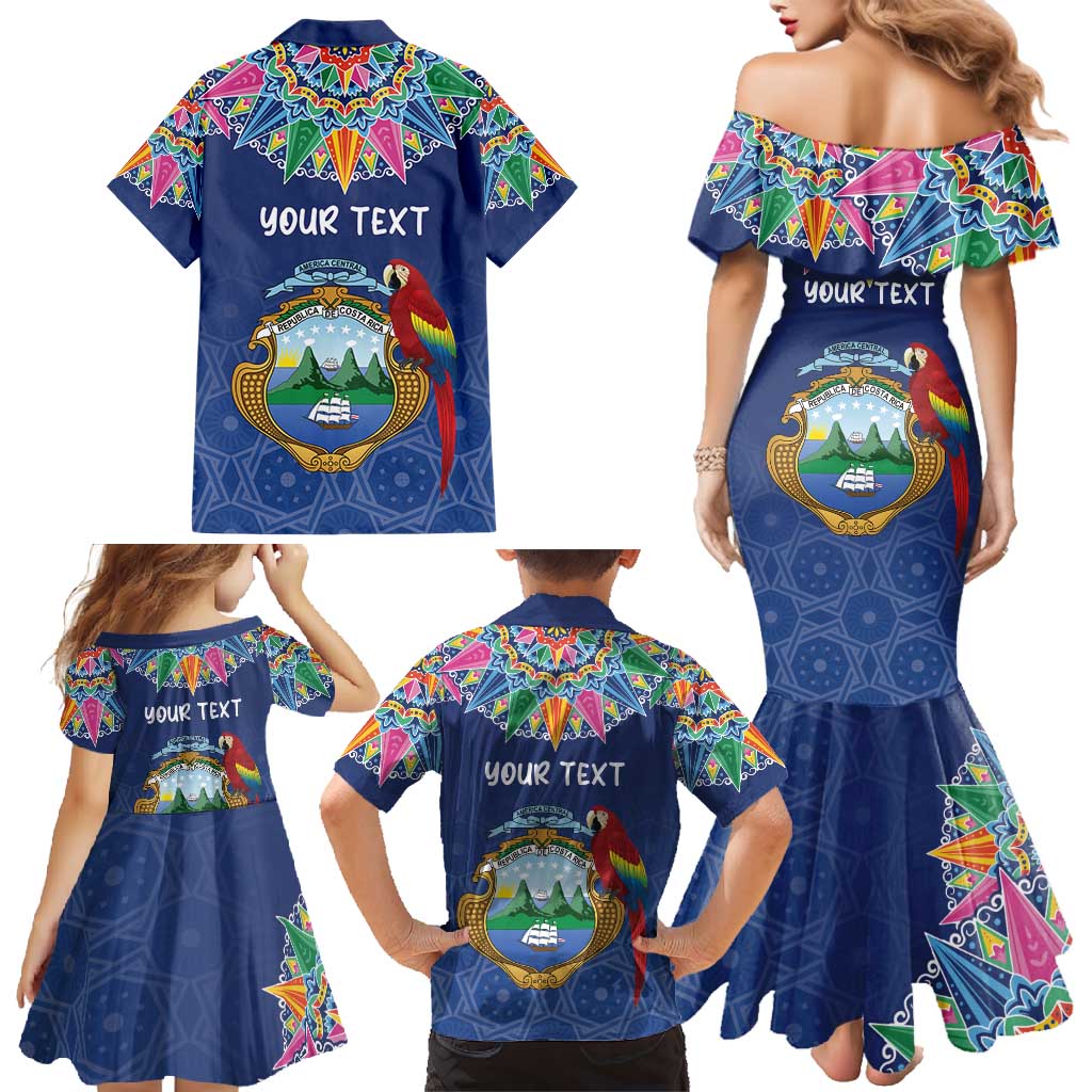 Pura Vida Costa Rica Personalized Family Matching Mermaid Dress and Hawaiian Shirt Oxcart Ornate Inspired - Wonder Print Shop