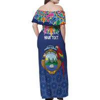 Pura Vida Costa Rica Personalized Family Matching Off Shoulder Maxi Dress and Hawaiian Shirt Oxcart Ornate Inspired - Wonder Print Shop