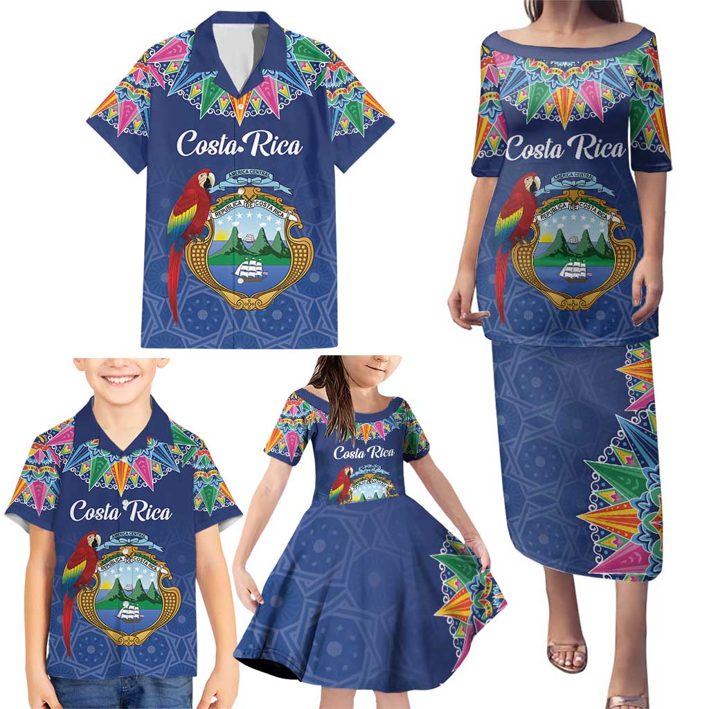 Pura Vida Costa Rica Personalized Family Matching Puletasi and Hawaiian Shirt Oxcart Ornate Inspired - Wonder Print Shop