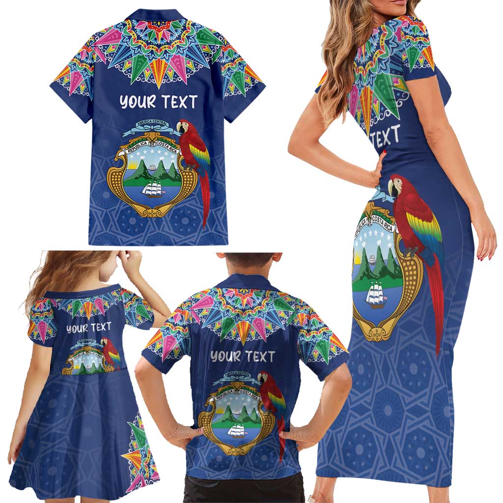 Pura Vida Costa Rica Personalized Family Matching Short Sleeve Bodycon Dress and Hawaiian Shirt Oxcart Ornate Inspired - Wonder Print Shop