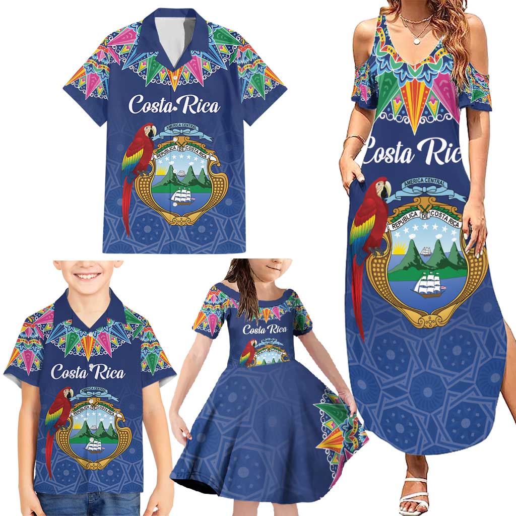 Pura Vida Costa Rica Personalized Family Matching Summer Maxi Dress and Hawaiian Shirt Oxcart Ornate Inspired - Wonder Print Shop