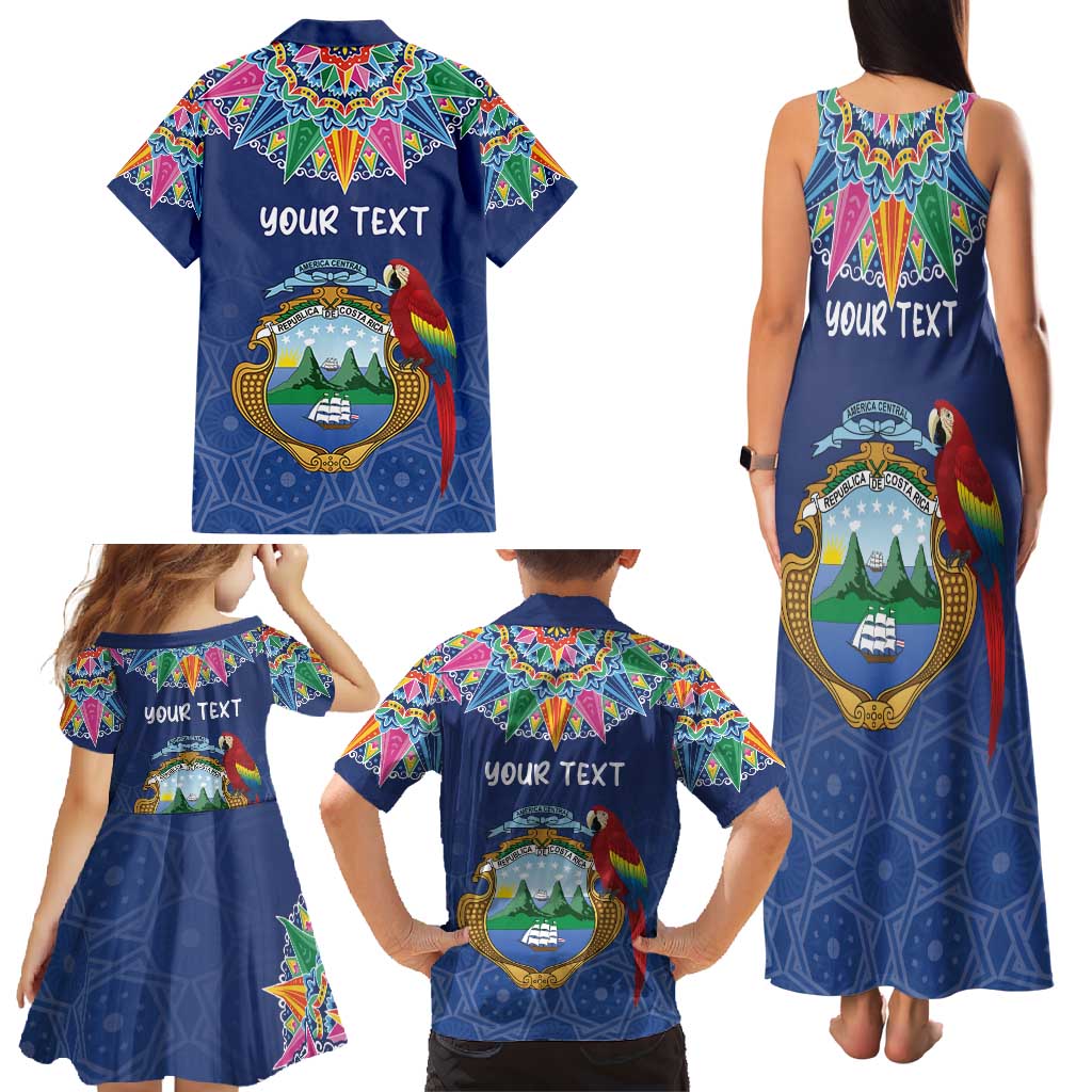 Pura Vida Costa Rica Personalized Family Matching Tank Maxi Dress and Hawaiian Shirt Oxcart Ornate Inspired - Wonder Print Shop