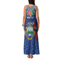 Pura Vida Costa Rica Personalized Family Matching Tank Maxi Dress and Hawaiian Shirt Oxcart Ornate Inspired - Wonder Print Shop