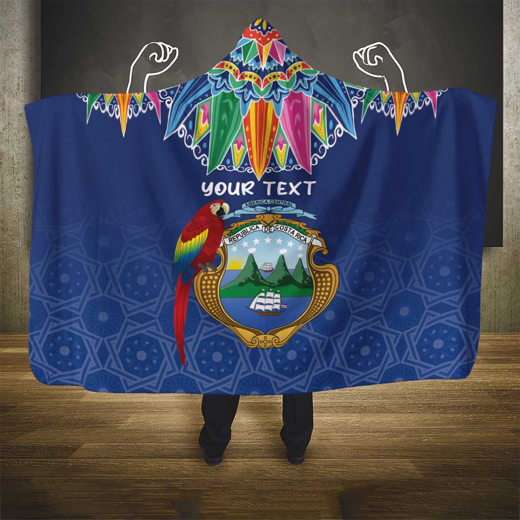 Pura Vida Costa Rica Personalized Hooded Blanket Oxcart Ornate Inspired - Wonder Print Shop