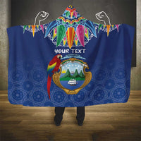 Pura Vida Costa Rica Personalized Hooded Blanket Oxcart Ornate Inspired - Wonder Print Shop