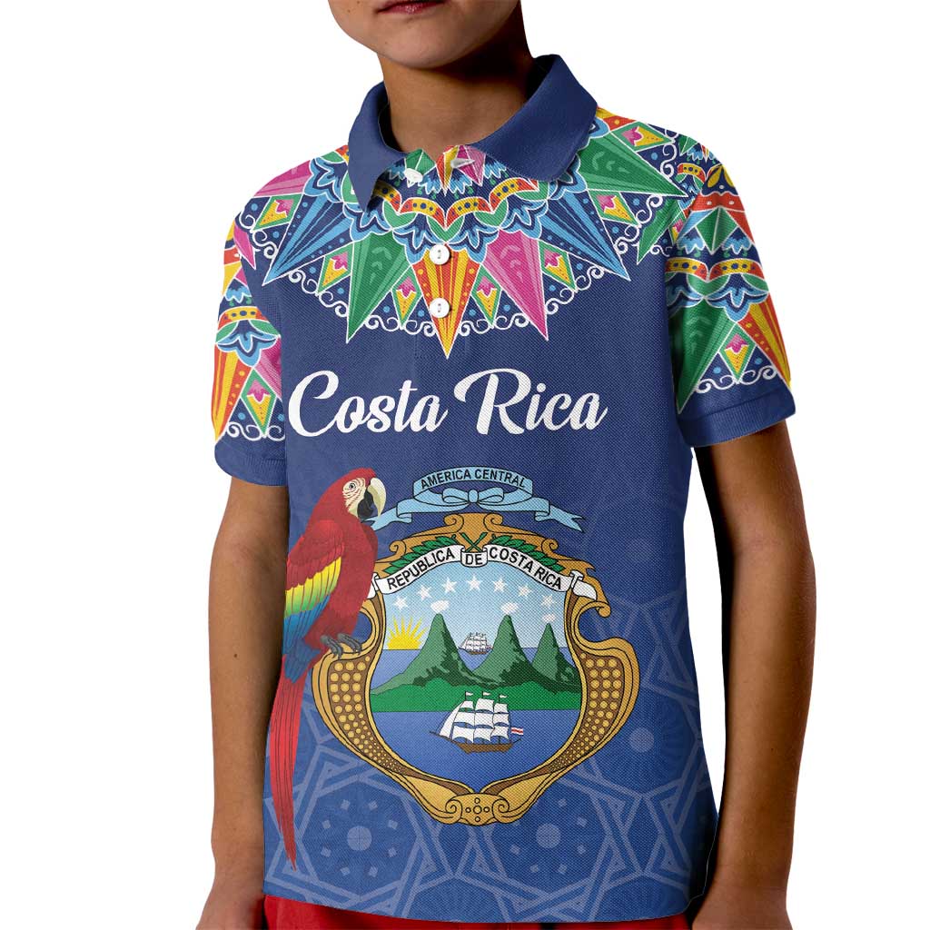 Pura Vida Costa Rica Personalized Kid Polo Shirt Oxcart Ornate Inspired - Wonder Print Shop