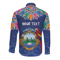 Pura Vida Costa Rica Personalized Long Sleeve Button Shirt Oxcart Ornate Inspired - Wonder Print Shop