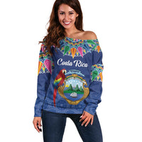 Pura Vida Costa Rica Personalized Off Shoulder Sweater Oxcart Ornate Inspired - Wonder Print Shop