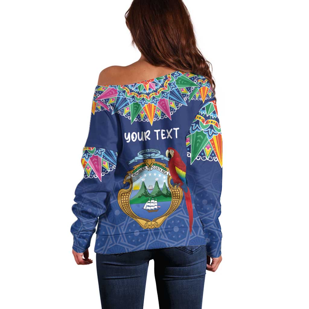Pura Vida Costa Rica Personalized Off Shoulder Sweater Oxcart Ornate Inspired - Wonder Print Shop