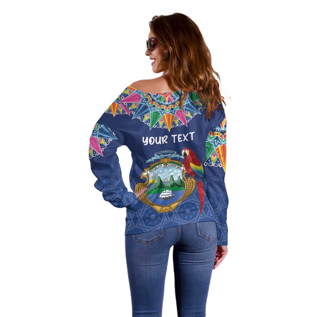 Pura Vida Costa Rica Personalized Off Shoulder Sweater Oxcart Ornate Inspired - Wonder Print Shop