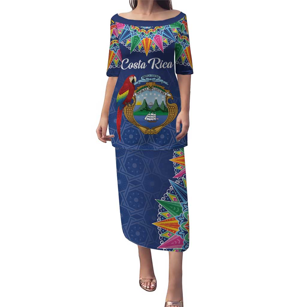 Pura Vida Costa Rica Personalized Puletasi Oxcart Ornate Inspired - Wonder Print Shop