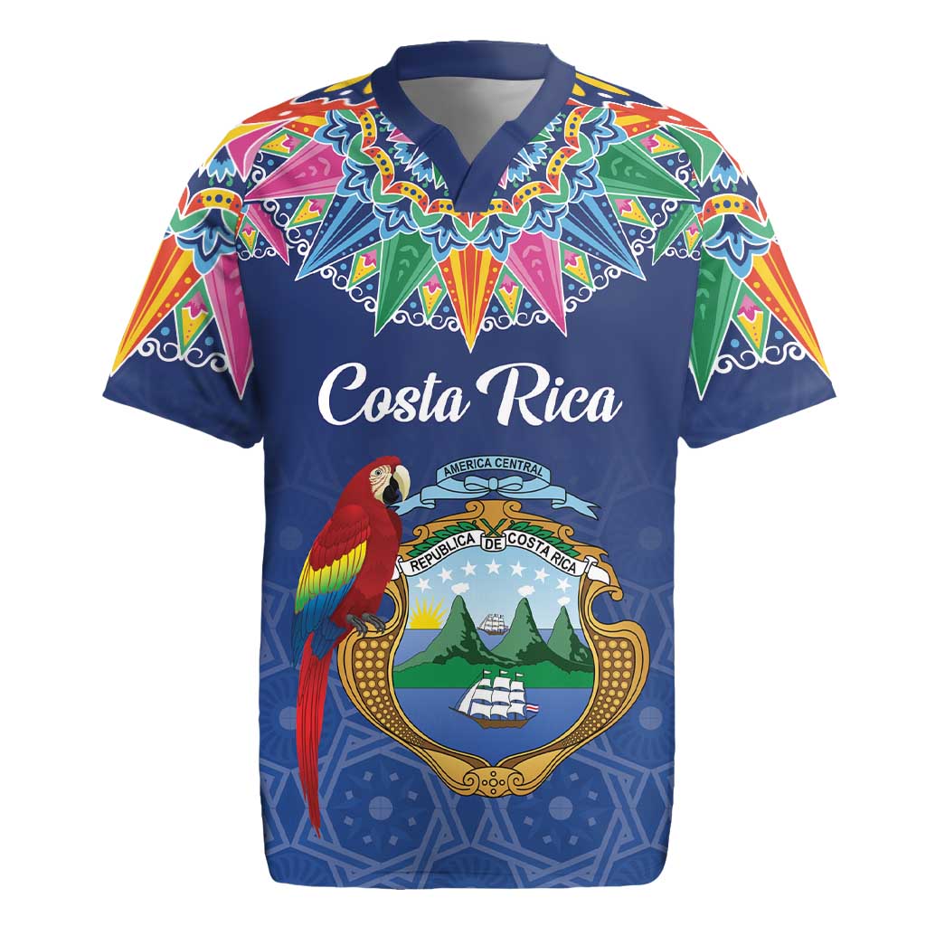 Pura Vida Costa Rica Personalized Rugby Jersey Oxcart Ornate Inspired - Wonder Print Shop