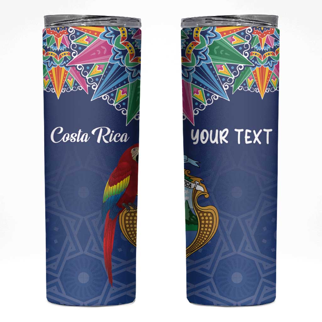 Pura Vida Costa Rica Personalized Skinny Tumbler Oxcart Ornate Inspired - Wonder Print Shop