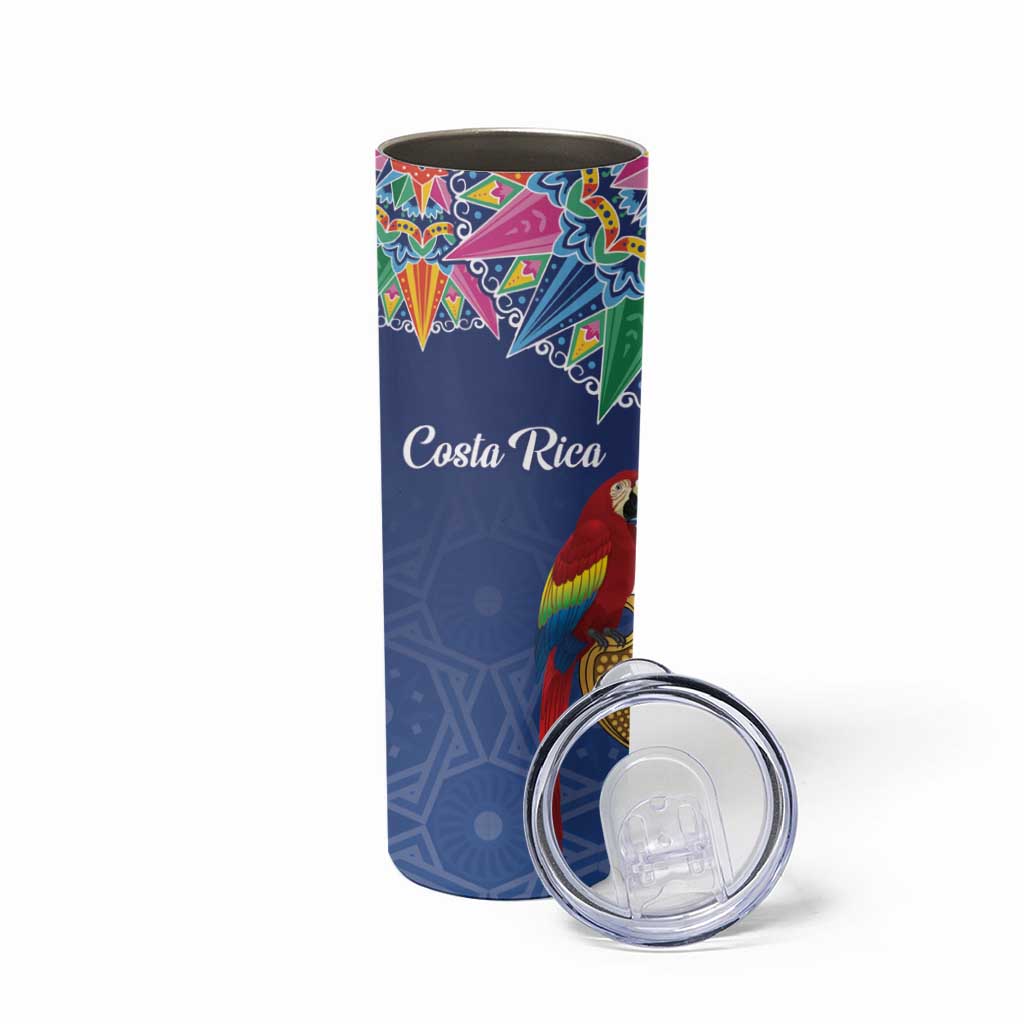 Pura Vida Costa Rica Personalized Skinny Tumbler Oxcart Ornate Inspired - Wonder Print Shop