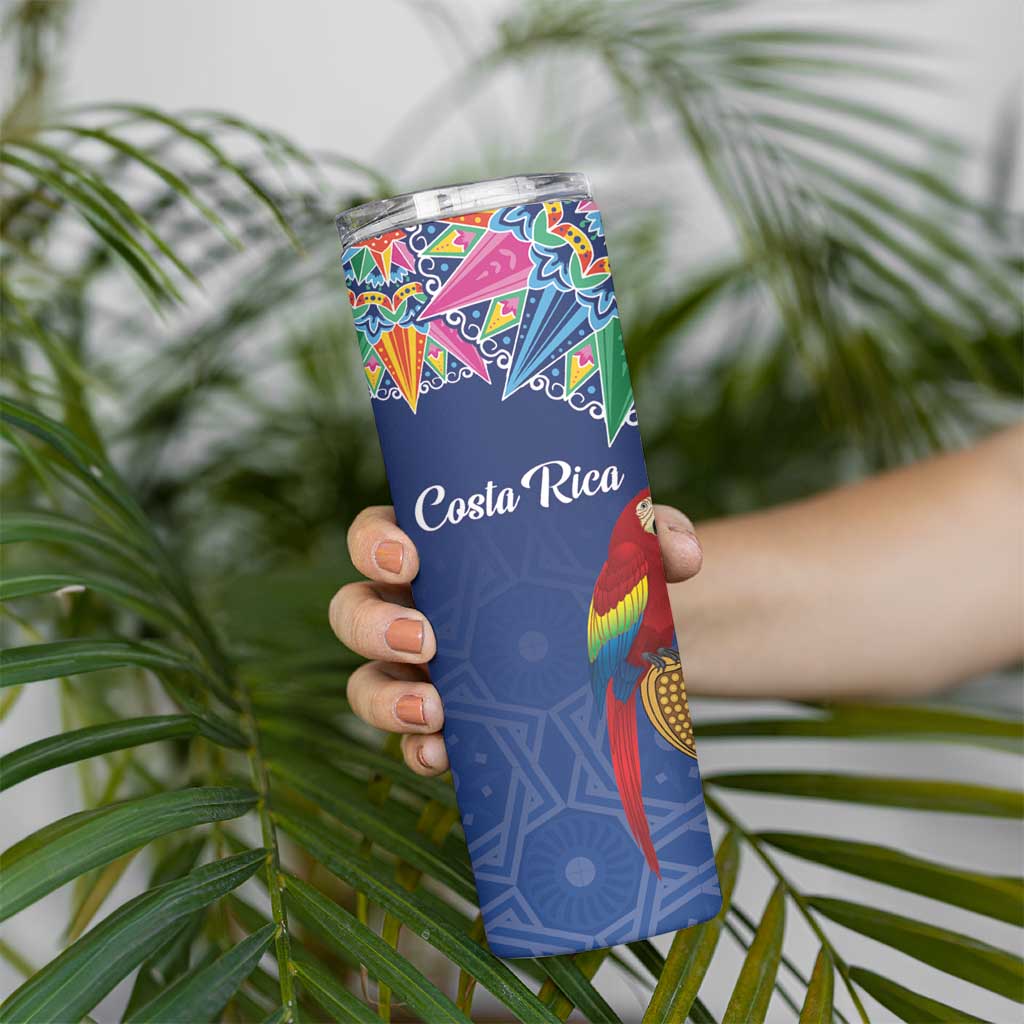 Pura Vida Costa Rica Personalized Skinny Tumbler Oxcart Ornate Inspired - Wonder Print Shop