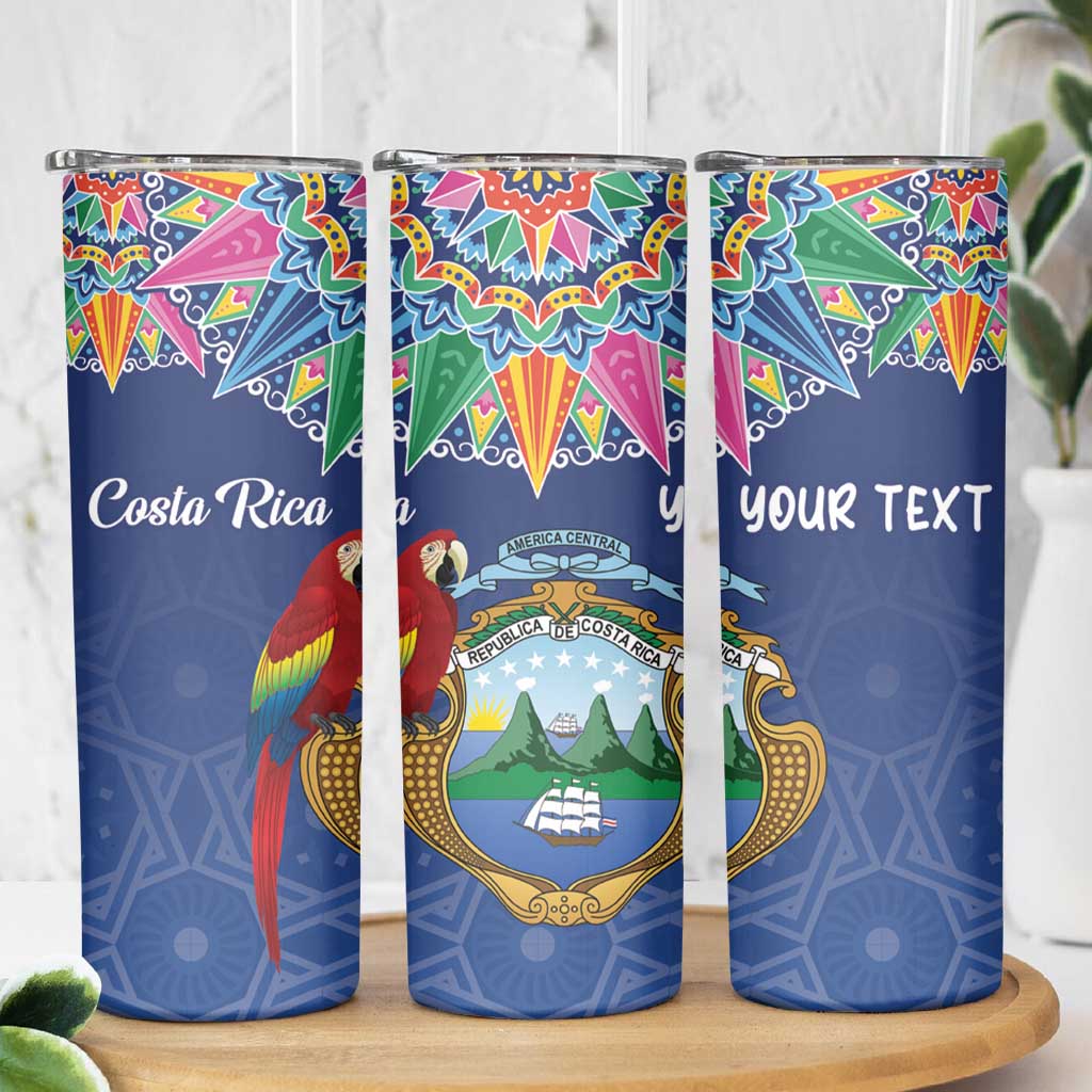 Pura Vida Costa Rica Personalized Skinny Tumbler Oxcart Ornate Inspired - Wonder Print Shop